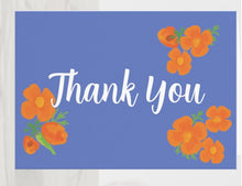 Load image into Gallery viewer, Thank you card - Orange Flower
