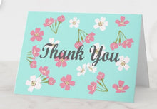 Load image into Gallery viewer, Thank you card - Cherry Blossom