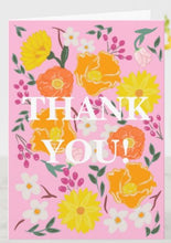 Load image into Gallery viewer, Thank you card - Pink flora