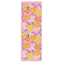 Load image into Gallery viewer, Floral Rubber Yoga Mat - Pink