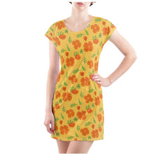 Load image into Gallery viewer, Orange Flower Tunic Dress