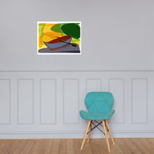 Load image into Gallery viewer, Poster - Blue Wooden Boat