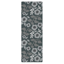 Load image into Gallery viewer, Gray Flora Rubber Yoga Mat
