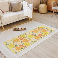 Load image into Gallery viewer, Floral Rubber Yoga Mat - Yellow
