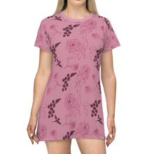 Load image into Gallery viewer, Rose &amp; Grape T-Shirt Dress
