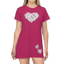 Load image into Gallery viewer, Red Valentine&#39;s Day T-shirt Dress
