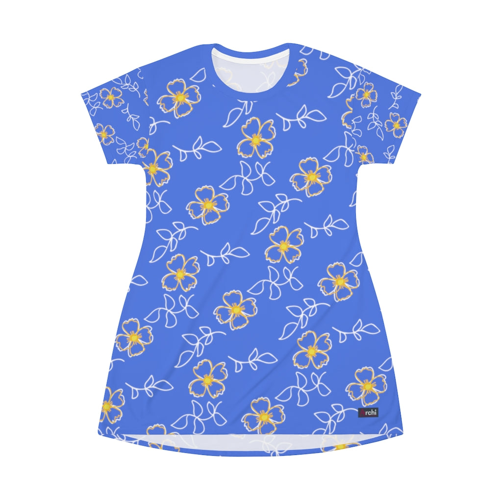 royal blue tee shirt dress Down, Set, Chic T-Shirt Dress In Royal Blue