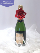 Load image into Gallery viewer, Rose Wine Bottle Flower
