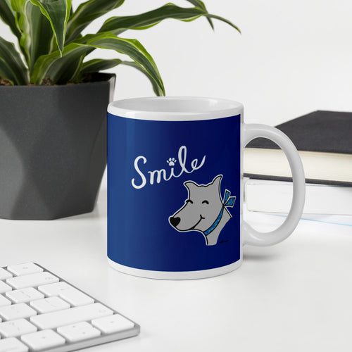 smile dog mug