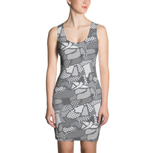 Load image into Gallery viewer, Gray Abstract Fitted Dress
