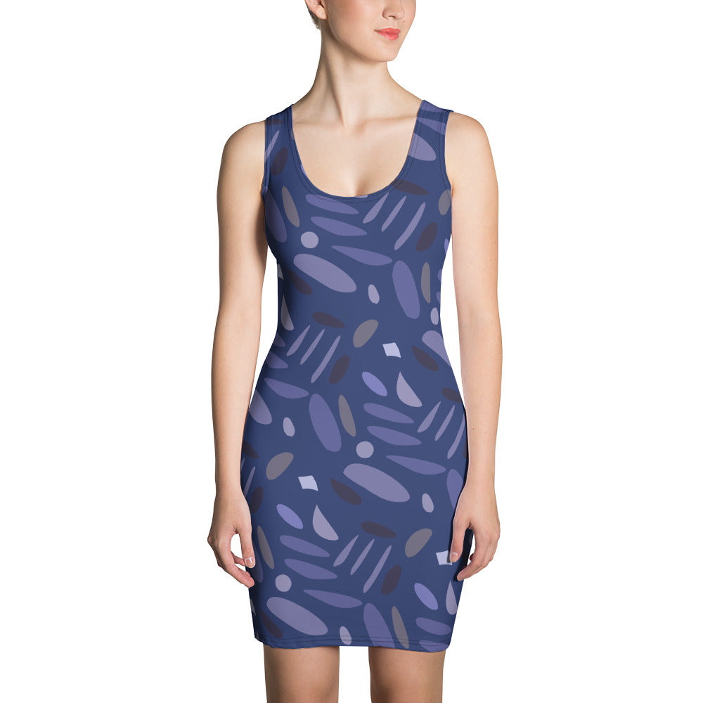 Mobil Art Fitted Dress
