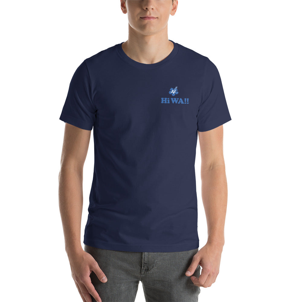 HI WA!! Space Needle & Seattle Skyline Unisex T-Shirt